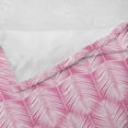 thumbnail image 4 of Ambesonne Palm Leaf Fleece Throw Blanket Pink Tropic Leaves Exotic 50"x70" Pink and White, 4 of 5