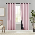 thumbnail image 6 of Blackout Curtains, Noise Reduction Curtains, 39x51 Inches, Light Blocking Room Darkening Drapes, Thermal Insulating Lined Grommet Curtain for Living Room, Bedroom, 6 of 6