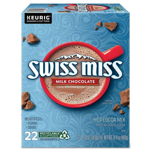Swiss Miss Milk Chocolate Hot Cocoa Keurig KCup Pods 22/Box 1252