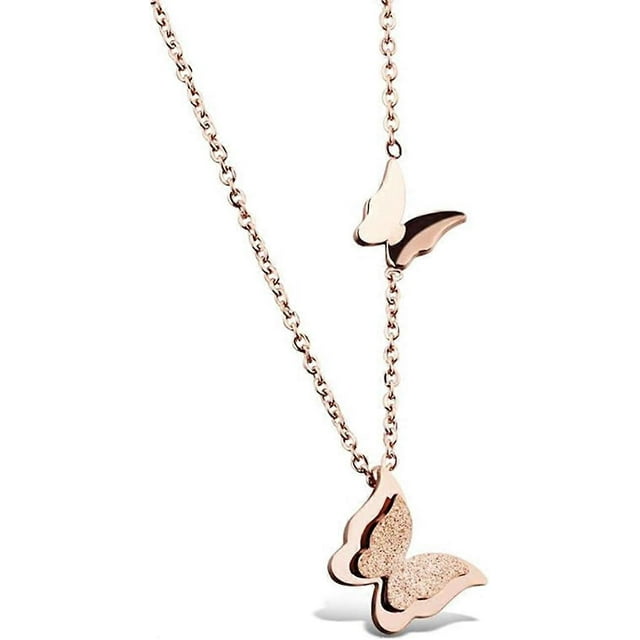Pulsera KATEA de latón chapado en oro de 18 quilates con tres capas, mariposa, cruz, llave, ojo malvado, mano de Hamsa, para mujer, niña, fe, esperanza, amor, oro rosa, circonita, Lin