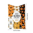 thumbnail image 3 of Manta de Franela de Halloween con Estampado Digital de Calabaza y Fantasma | Ideal para Sofá | para Todas Las Estaciones | Medidas: 150 X 100 Cm | Multicolor | Franela de Alta Calidad | Peso: 370 G |, 3 of 6