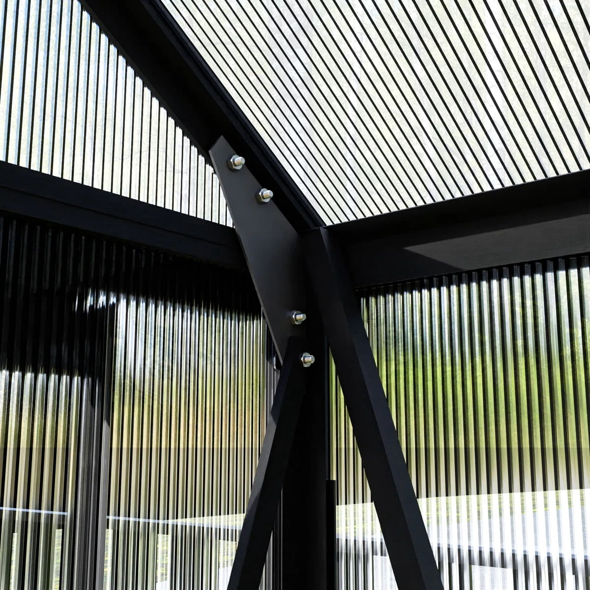 10ft x 14ft, Walk-In Polycarbonate Greenhouse with 4 Adjustable Roof Vents, Aluminum Frame