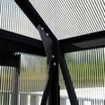 thumbnail image 3 of 10ft x 14ft, Walk-In Polycarbonate Greenhouse with 4 Adjustable Roof Vents, Aluminum Frame, 3 of 6