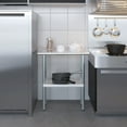 thumbnail image 5 of AmGood 14 in. x 36 in. Stainless Steel Table | Metal Utility Kitchen Prep Work Table | NSF, 5 of 9