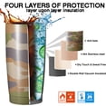 thumbnail image 2 of Camo Tumbler with Lid and Straw 20 oz Travel Camo Print Cup Stainless Steel Vacuum Insulated Coffee Mug Gift for Women and Men, 2 of 5