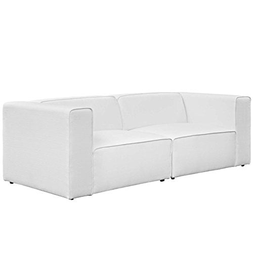 Modway Mingle Ensemble de Canapé Sectionnel Contemporain Moderne 2 Pcs en Blanc