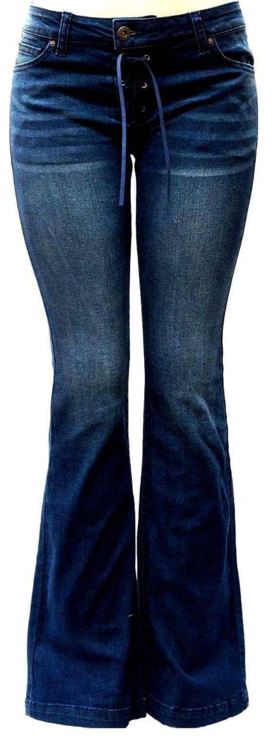 Flared Bell Bottom Denim Jeans Pants 