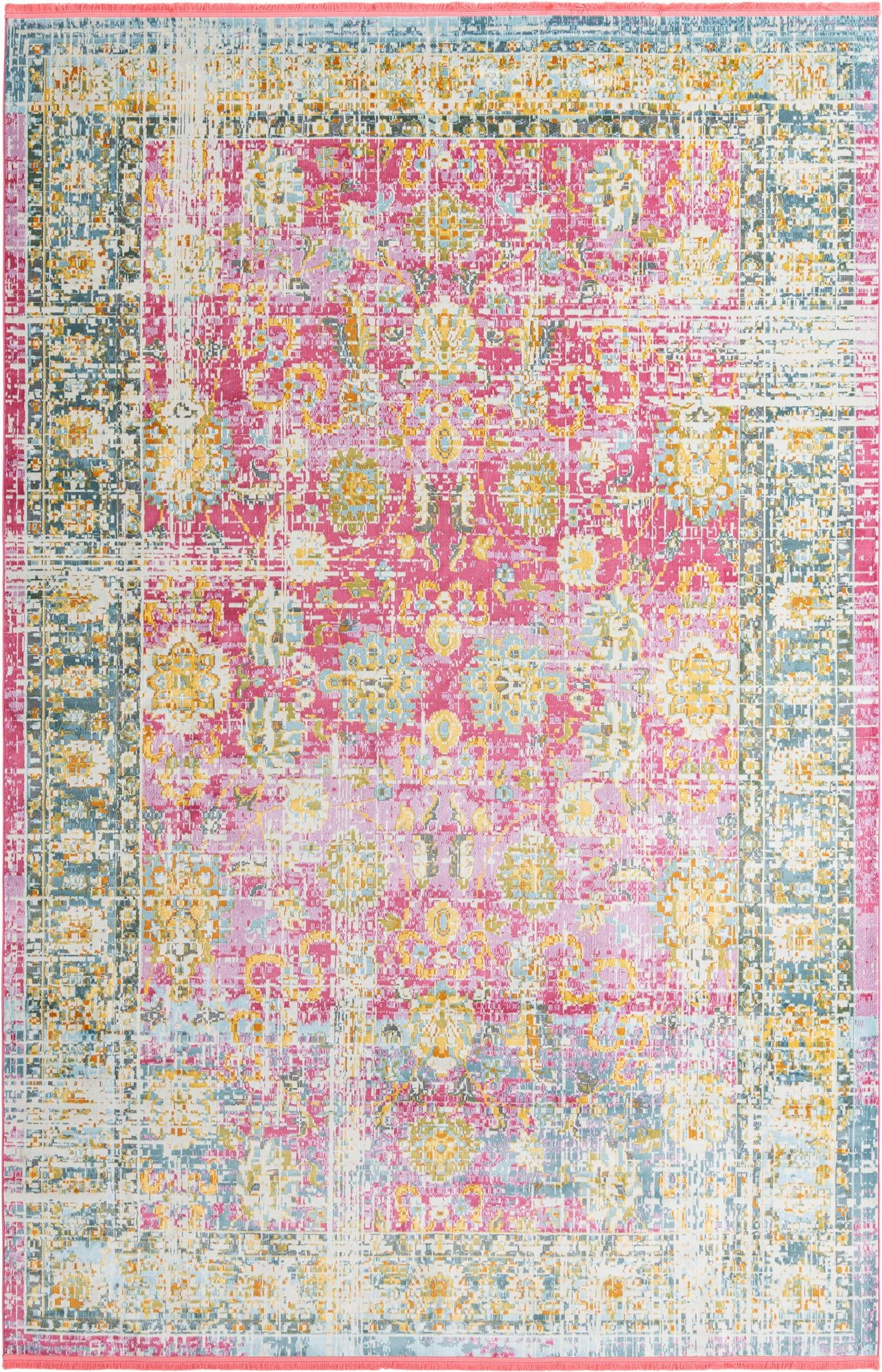 Paragon Collection Rug 6' x 9' Pink MediumPile Rug Perfect