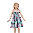 thumbnail image 2 of Summer Dress Baby Girls' Floral Print Strappy Dress Lightweight Summer Dress With Adjustable Ties For Beach & Casual Outfits Fluffy Hawaiian Dresses, 2 of 4