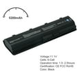 thumbnail image 4 of Notebook Laptop Battery For HP 2000-425NR MU06 MU09 593553-001 6Cell 5200mAh, 4 of 7