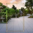 thumbnail image 5 of Miumaeov 9.18ft Gold Metal Square Wreath Backdrop Stand Arch Wedding Party Photo Booth Decorations, 5 of 11