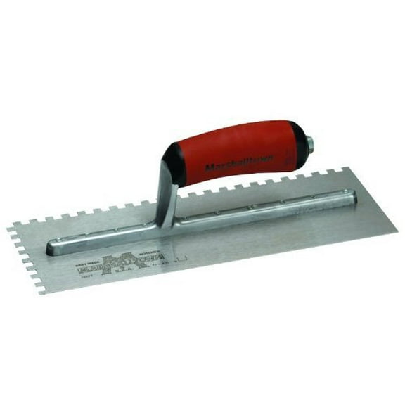 MARSHALLTOWN 702SD Notched Trowel with DuraSoft Handle, 4.5"