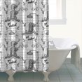 thumbnail image 4 of White Highland Cow Bathtub Flower Pattern Shower Curtain 84"x72" ,Bathroom Decorative Shower Curtains Set with 12 Hooks,Modern Waterproof Washable Shower Curtain, 4 of 6