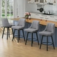 Counter Height Swivel Bar Stool, 24" Upholstered Fabric Barstools Set