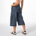 thumbnail image 3 of roswear Women's Capri Jeans Non-Stretch Culottes Pants with Elastic Waist, 3 of 6