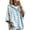 Blue, variant on Pullover Sweaters for Women Oversized Hooded Side Slit Knit Winter Fall Clothes 3/4 Sleeve Striped Trendy Lightweight Casual Drawstring Sweater Pullover Green M