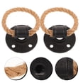 thumbnail image 1 of UPOUART 2Pcs Rustic Door Handles Interior Black Iron and Rope Vintage Style for DIY Enthusiasts, 1 of 4