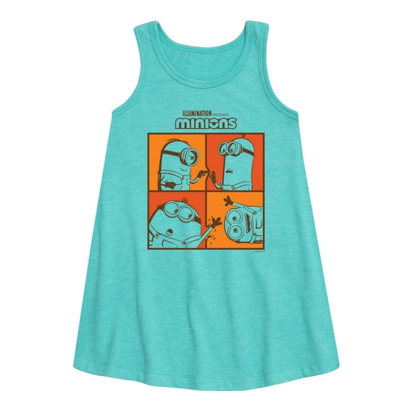 Despicable Me Minions - Minions Grid - Toddler & Youth Girls A-line Dress