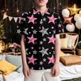 thumbnail image 2 of Glisme Boys Short Sleeve Top Star Print Shirt With Pocket Casual Playwear For Toddler And Youth Black T-Shirt Size 7-8 Years, 2 of 4