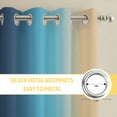 thumbnail image 6 of Blue Teal Yellow Ombre Kitchen Curtains Window Panels, Farmhouse Modern Gradient Art Insulated Window Treatment Curtain, Grommet Curtains for Bedroom/Living Room/Bathroom, 2 Piece 52"Wx63"L, 6 of 8