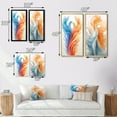 thumbnail image 4 of Designart "Liquid Purity Ink Wave Abstract Birds in Red and Blue" Abstract Liquid Ink Framed Wall Art Set Of 2 - Modern Blue Framed Canvas Set For Living Room Decor, 4 of 6