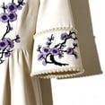 thumbnail image 5 of Forautely 4 Pcs Vintage Plum Blossom Iron on Patches, Embroidery Flower Vines Sew On Appliques for Wedding Dress Repair DIY Craft,Coffee-Royal Blue, 5 of 9