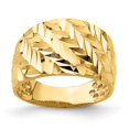 thumbnail image 1 of 14K Yellow Gold D/C Arrow Slash Dome Ring, 1 of 1