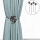 thumbnail image 2 of Juego de 4 ganchos para sujetar cortinas con diseño de flores, pinzas decorativas para cortinas y ventanas. Negro, 2 of 9