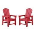 thumbnail image 2 of WestinTrends Malibu Kids Outdoor Adirondack Plastic Patio Chair (Set of 2), Red, 2 of 15