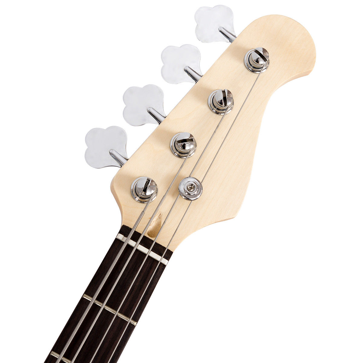 Topbuy Electric Bass Guitar Full Size 4 String for Beginners w/ Bag Amp Cord Silver