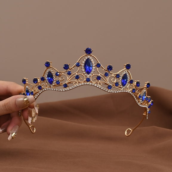 Princess Queen Vintage Baroque Crystal Crown Rhinestone Tiara For Women Bridal Weeding Party Prom Jewelry Hair Accessories
