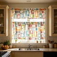 thumbnail image 6 of Gumesh Kitchen Curtains, Short Non-See-Through Privacy Tier Curtains, Light Filtering Semi Sheer Small Window Drapes for Bathroom Cafe, 3Pcs, 6 of 7
