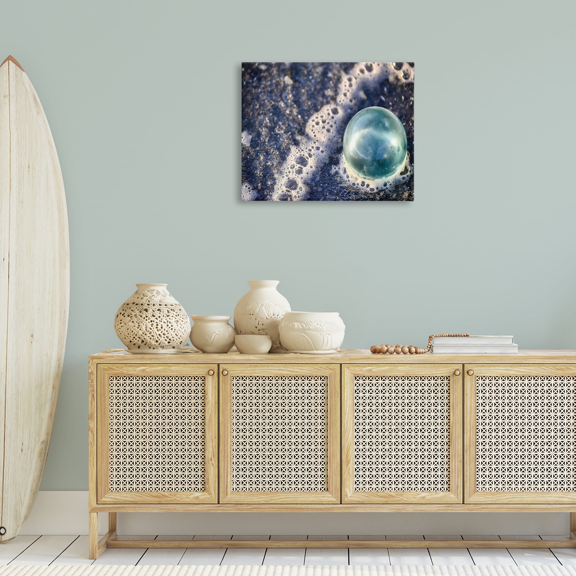 Stupell Industries Beach Foam & Bubble Nautical & Beach Photography Wrapped Canvas Art Print Wall Art, 30 x 24