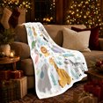 thumbnail image 3 of Playful Jungle Animals Whimsical Safari Zoo Friends, Cozy Friendship Quote Scene, Warm Flannel Blanket for Living Room and Reading Nook, Wildlife Lovers Friendship Gift, Artistic Home Decor, 3 of 9