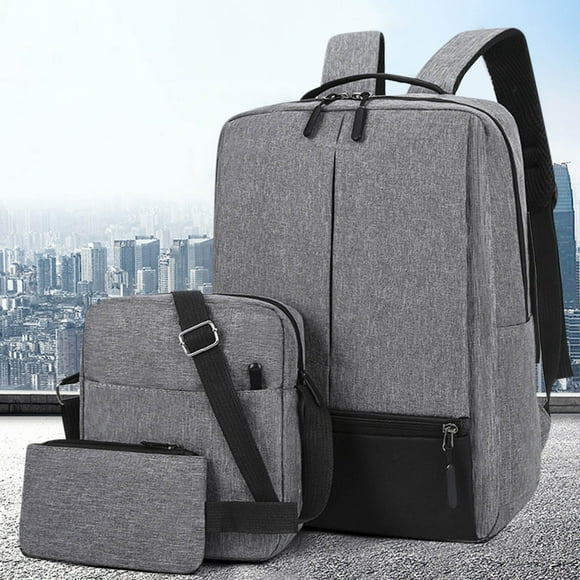 Dvkptbk Backpack for School Office Supplies Fashion Three-piece Backpack Backpack Male Business Usb Charging Laptop Bag High-capacity Students Bag Lightning Deals of Today on Clearance