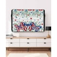 thumbnail image 5 of Independence Day Outdoor TV Cover 70 to 75 Inch Weatherproof, 4th of July Eucalyptus Butterfly Wooden 600D Oxford TV Covers with Waterproof Zipper, Outside Flat TV Screen Protector 68"Wx42"Hx4.5"D, 5 of 7