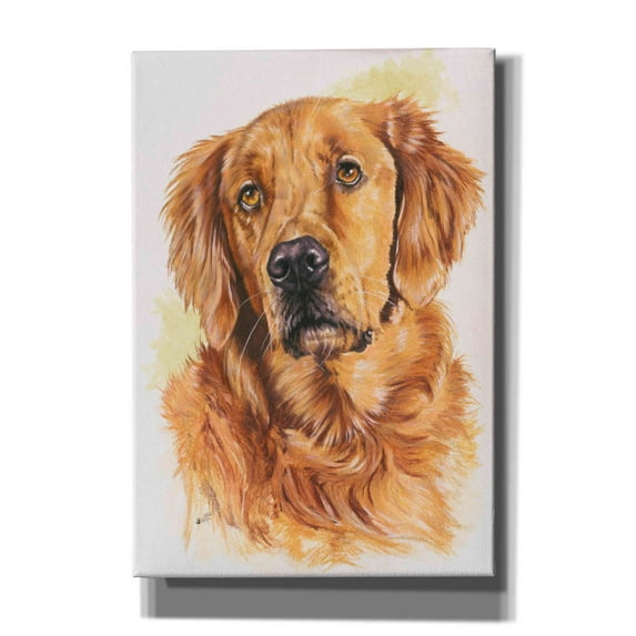 Epic Graffiti 'Golden Retriever 2' by Barbara Keith, Canvas Wall Art, 18"x26"