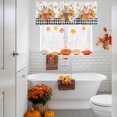 thumbnail image 6 of Curtain Valance for Windows,Harvest Orange Cup Pumpkin Sunflower Kitchen Valances Rod Pocket Short Curtains,Black White Buffalo Plaid Window Treatment Panel for Bedroom Living Room Bathroom 42"x12", 6 of 9