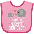 thumbnail image 3 of Inktastic Best Gigi Grandma Ever Grandchild Boys or Girls Baby Bib, 3 of 4