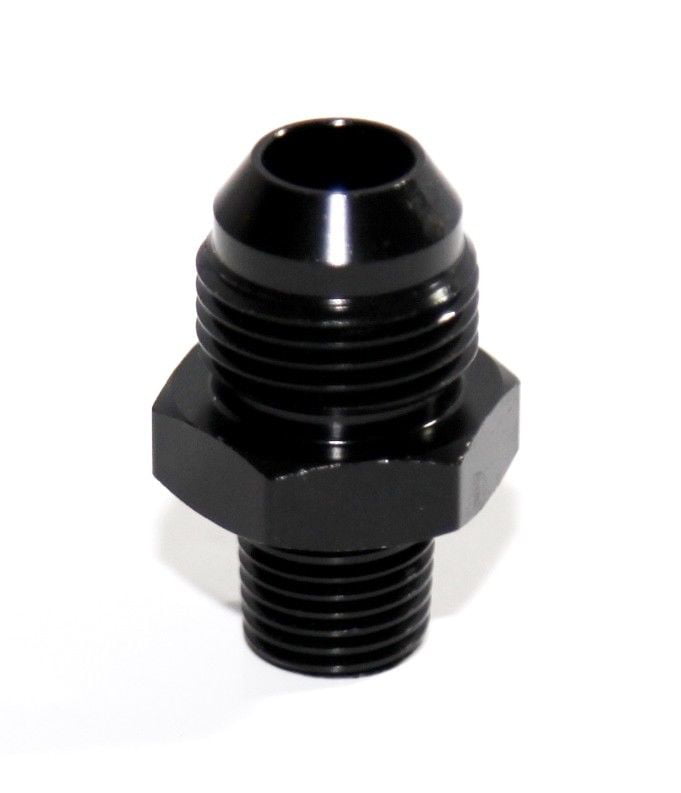 New AN8 TO 1/4NPT ORB-8 Straight Fuel Oil Air Hose Fitting Male Adapter Black
