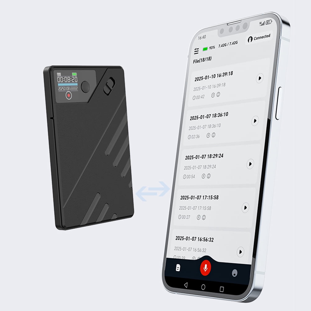 HUISZJ Audio Recorder, AI Voice Recorder GPT Intelligence Audio Recorder, APP Control Voice To Text Recorder for Lecture Meeting Interview (128G)