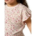 thumbnail image 3 of Modern Moments by Gerber Baby and Toddler Girl Organic Pleated Ruffle Sleeve Top, Sizes 0/3 Months - 5T, 3 of 11