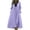 Purple, variant on RYRJJ Cotton Linen Maxi Dresses for Women Summer Flowy V Neck Ruffle Long Sleeve Dress Oversized Casual Beach Sundress with Pockets(Purple,S)