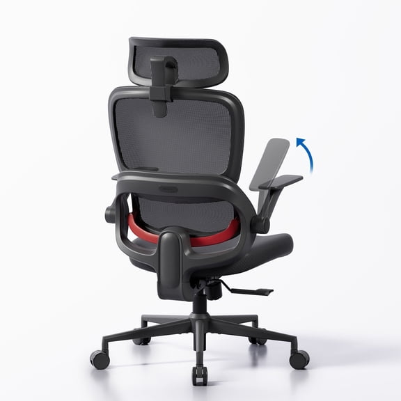 Sihoo B100 Se Office Chair, Dual-Back Ergonomic Chair, 2D Headrest & Flip-up Armrest, Soft Cotton Seat, Mesh Chair for Home Office & Gaming, 300lbs, Black