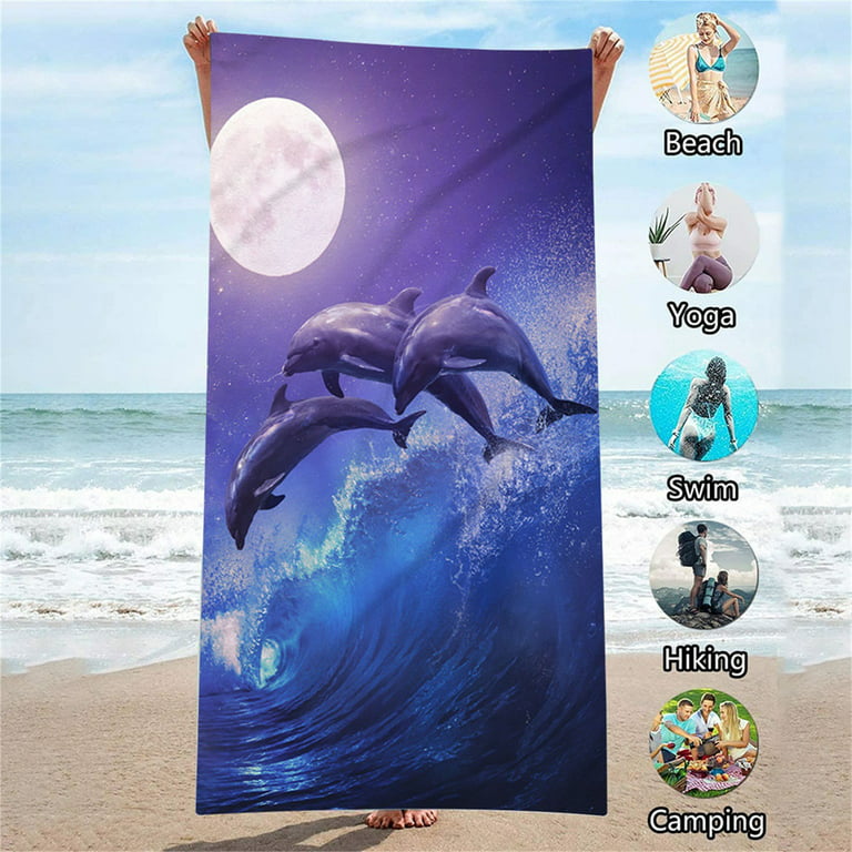 EQWLJWE Oversized Beach Towel , 27 x 59 in Stripe Boho Blue Extra Large Big  Clearance Pool Swim Travel Soft Towels Blanket Bulk for Adult Women Men  Camping Cruise Lounge Chair Cover