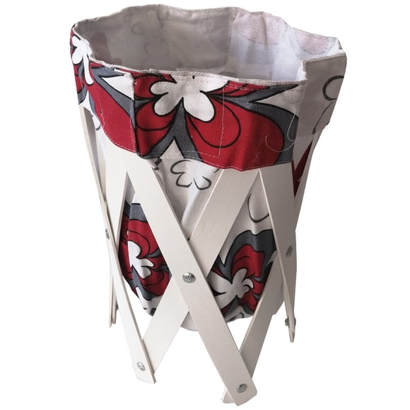 Canasta Cesto para ropa multiusos pequeño de lona lavable de 39 x 24.5 cm CHIC-FANTASY FIGURAS ROJO Y GRIS