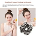 thumbnail image 4 of serony Grands Cheveux Scrunchies Léopard Impression Épaisse Extensible Réglable Ponytail Titulaire Bobbles Cheveux Bande Accessoires Multi Couleur Léopard Gris, 4 of 5