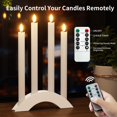 thumbnail image 4 of Velas cónicas recargables sin llama BUTHY con control remoto, 4 unidades, 4 of 7