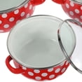 thumbnail image 2 of 1 Ensemble de Marmite Maison en Émail avec Couvercle Poêle de Cuisson en Émail avec Poignée, 2 of 8