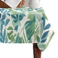 thumbnail image 4 of Palm Leaves Table Cloth Waterproof Tablecloths, Green Blue Tropical Plants Summer Country Tablecloth Dining Table Cover for Kitchen Party Tabletop Outdoor, Rectangle Tablecloth 60x102 Inch, 4 of 9